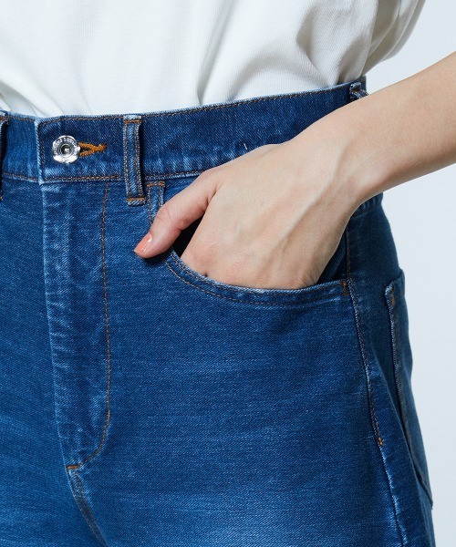 DOUBLE STANDARD CLOTHING（ダブルスタンダードクロージング）の「ユーズド加工 ニットデニムパンツ（デニムパンツ・レディース・インディゴブルー・34/36/38）」の7枚目の写真