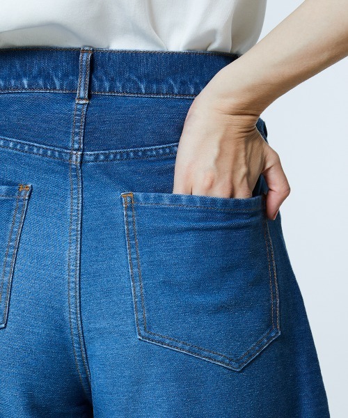 DOUBLE STANDARD CLOTHING（ダブルスタンダードクロージング）の「ユーズド加工 ニットデニムパンツ（デニムパンツ・レディース・インディゴブルー・34/36/38）」の11枚目の写真