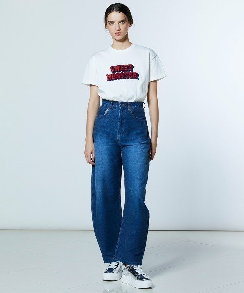 DOUBLE STANDARD CLOTHING（ダブルスタンダードクロージング）の「ユーズド加工 ニットデニムパンツ（デニムパンツ・レディース・インディゴブルー・34/36/38）」の14枚目の写真