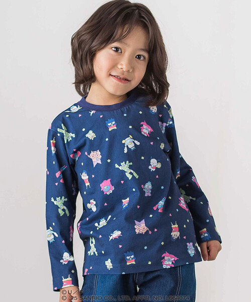 SLAP SLIP（スラップスリップ）の「【原作クレヨンしんちゃん×はぴだんぶい×SLAPSLIP】フロントプリント半袖Tシャツ+総柄長袖Tシャツ2点セット(80~120cm)（Tシャツ/カットソー・キッズ・ブルー/オフホワイト・120cm/110cm/80ｃｍ/90cm/100cm）」の7枚目の写真