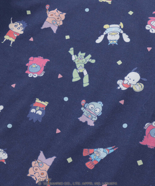 SLAP SLIP（スラップスリップ）の「【原作クレヨンしんちゃん×はぴだんぶい×SLAPSLIP】フロントプリント半袖Tシャツ+総柄長袖Tシャツ2点セット(80~120cm)（Tシャツ/カットソー・キッズ・ブルー/オフホワイト・120cm/110cm/80ｃｍ/90cm/100cm）」の16枚目の写真