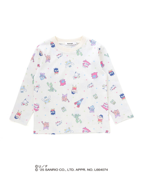SLAP SLIP（スラップスリップ）の「【原作クレヨンしんちゃん×はぴだんぶい×SLAPSLIP】フロントプリント半袖Tシャツ+総柄長袖Tシャツ2点セット(80~120cm)（Tシャツ/カットソー・キッズ・ブルー/オフホワイト・120cm/110cm/80ｃｍ/90cm/100cm）」の19枚目の写真