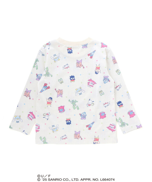 SLAP SLIP（スラップスリップ）の「【原作クレヨンしんちゃん×はぴだんぶい×SLAPSLIP】フロントプリント半袖Tシャツ+総柄長袖Tシャツ2点セット(80~120cm)（Tシャツ/カットソー・キッズ・ブルー/オフホワイト・120cm/110cm/80ｃｍ/90cm/100cm）」の20枚目の写真