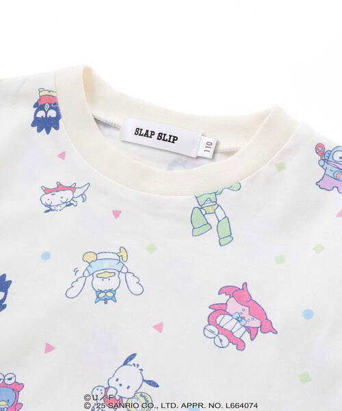 SLAP SLIP（スラップスリップ）の「【原作クレヨンしんちゃん×はぴだんぶい×SLAPSLIP】フロントプリント半袖Tシャツ+総柄長袖Tシャツ2点セット(80~120cm)（Tシャツ/カットソー・キッズ・ブルー/オフホワイト・120cm/110cm/80ｃｍ/90cm/100cm）」の21枚目の写真