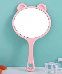 Mignonjour（ミニョンジュール）の「FReePLACe/くま 持ち手付き ミラー X12749（手鏡/メイクミラー）」