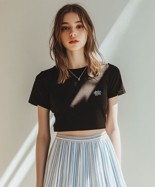 ONEHUNDREDPERCENT FOR WOMAN(ワンハンドレッドパーセントフォーウーマン)の「OHPロゴウーマンクロップ半袖(Tシャツ/カットソー・レディース・その他・S/M)」の2枚目の写真