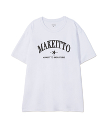 MAKEITTO（メイキット）の「[PAINTING LETTERING]CREW NECK TEE_WHITE（Tシャツ/カットソー）」