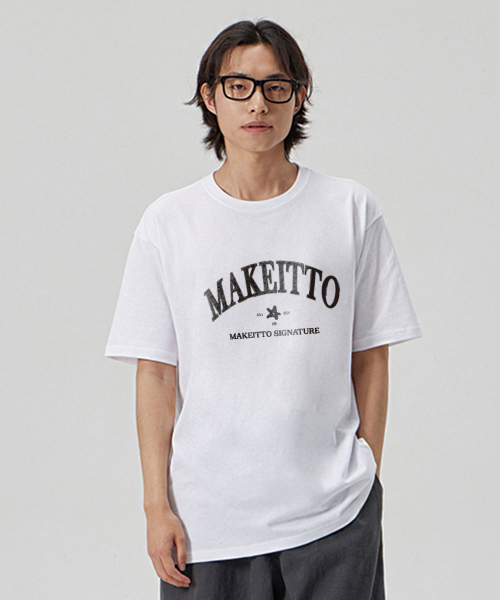 MAKEITTO（メイキット）の「[PAINTING LETTERING]CREW NECK TEE_WHITE（Tシャツ/カットソー・メンズ・その他・M/L/XL/XXL）」の2枚目の写真