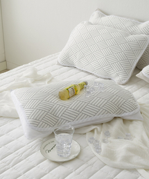 SHININGHOME（シャイニングホーム）の「[2PACK] ダブリーフリース3重織冷感バンディング枕カバー30x50（クッション/クッションカバー）」