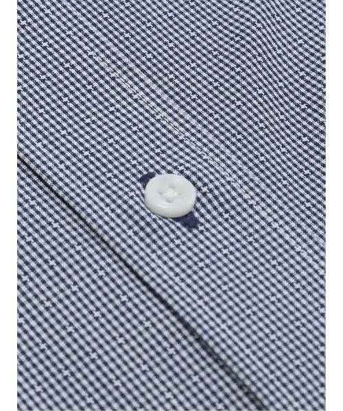 m.f.editorial（エムエフエディトリアル）の「【綿混 ノンアイロン】m.f.エディトリアル メンズ  カッタウェイ ビジネスドレス長袖シャツ（シャツ/ブラウス・メンズ・ネイビー・首回り39cm-裄丈80cm/首回り39cm-裄丈84cm/首回り41cm-裄丈82cm/首回り41cm-裄丈86cm/首回り43cm-裄丈82cm/首回り43cm-裄丈86cm/首回り37cm-裄丈80cm）」の5枚目の写真
