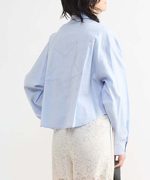 CONVERSE TOKYO(コンバーストウキョウ)の「BACK STAR★ OXFORD SHORT SHIRT(シャツ/ブラウス・レディース・サックスブルー/ブラック/ピンク/ミント・FREE)」の3枚目の写真