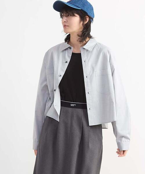 CONVERSE TOKYO(コンバーストウキョウ)の「BACK STAR★ OXFORD SHORT SHIRT(シャツ/ブラウス・レディース・サックスブルー/ブラック/ピンク/ミント・FREE)」の2枚目の写真