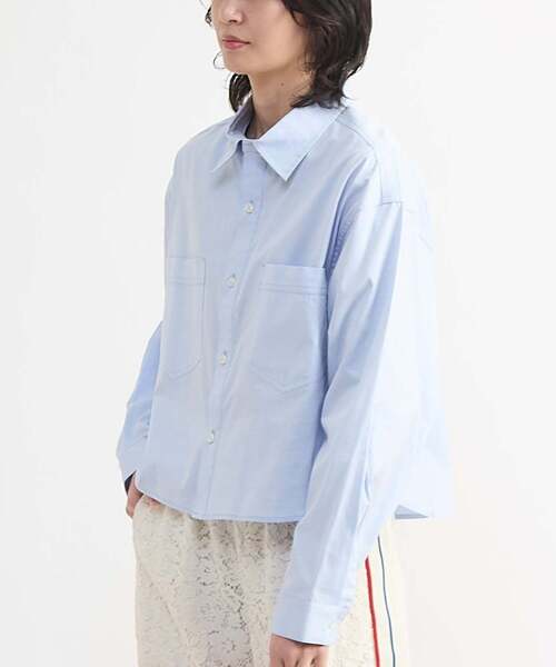 CONVERSE TOKYO(コンバーストウキョウ)の「BACK STAR★ OXFORD SHORT SHIRT(シャツ/ブラウス・レディース・サックスブルー/ブラック/ピンク/ミント・FREE)」の5枚目の写真