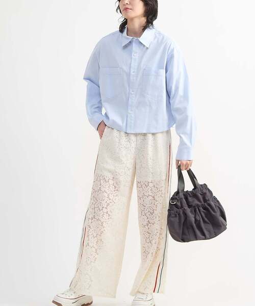 CONVERSE TOKYO(コンバーストウキョウ)の「BACK STAR★ OXFORD SHORT SHIRT(シャツ/ブラウス・レディース・サックスブルー/ブラック/ピンク/ミント・FREE)」の7枚目の写真