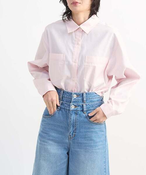 CONVERSE TOKYO(コンバーストウキョウ)の「BACK STAR★ OXFORD SHORT SHIRT(シャツ/ブラウス・レディース・サックスブルー/ブラック/ピンク/ミント・FREE)」の8枚目の写真
