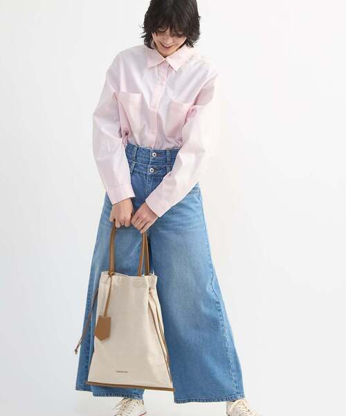 CONVERSE TOKYO(コンバーストウキョウ)の「BACK STAR★ OXFORD SHORT SHIRT(シャツ/ブラウス・レディース・サックスブルー/ブラック/ピンク/ミント・FREE)」の9枚目の写真