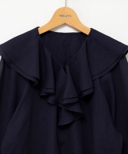 NOLLEY’S（ノーリーズ）の「ウォッシャブルラッフルカラーブラウス（シャツ/ブラウス・レディース・ネイビー/ミント/ホワイト・38）」の16枚目の写真