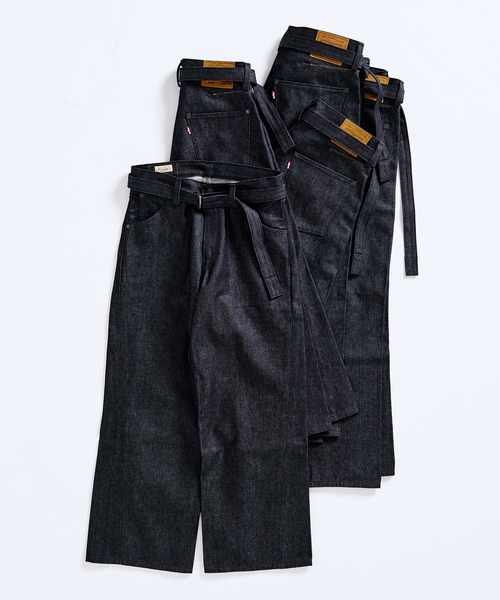 417 EDIFICE（フォーワンセブンエディフィス）の「追加 LEVI’S(R)/リーバイス(R) 別注 TWISTED BELTED デニムパンツ L30（デニムパンツ・メンズ・ネイビー・28/30/32/34/36）」の10枚目の写真