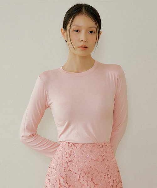 REORG(リオルグ)の「POD LONG SLEEVE BABY PINK(Tシャツ/カットソー・レディース・その他・FREE)」の1枚目の写真