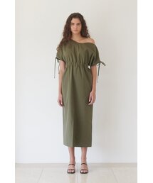 ECOMMAE（イコンマイ）の「TULIP LONG DRESS (KHAKI)（ワンピース）」