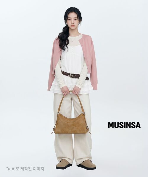 MONGDOL(モンドル)の「チューブトップシャーリングレイヤードTシャツクリームMDTS083CREAM(Tシャツ/カットソー・レディース・その他・FREE)」の15枚目の写真