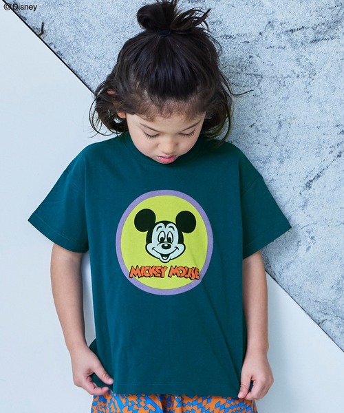 Disney】ミッキーマウス/プリントTシャツ（Tシャツ/カットソー