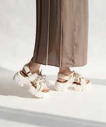 RiiiKa | 【RiiiKa/リーカ】レースアップ厚底サンダル(サンダル)