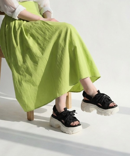 RiiiKa（リーカ）の「【RiiiKa/リーカ】レースアップ厚底サンダル（サンダル・レディース・アイボリー/ブラック/カーキ・S/M/L/LL）」の10枚目の写真