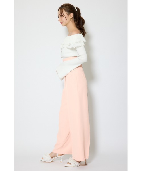 rienda(リエンダ)の「ベルトポイントハイウエストワイドパンツ 春服(スラックス・レディース・杢グレー/ライトピンク/ベージュ・SMALL/MEDIUM)」の19枚目の写真