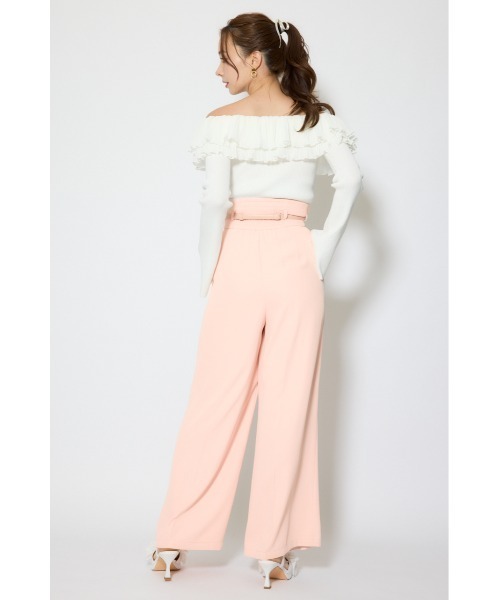 rienda(リエンダ)の「ベルトポイントハイウエストワイドパンツ 春服(スラックス・レディース・杢グレー/ライトピンク/ベージュ・SMALL/MEDIUM)」の20枚目の写真