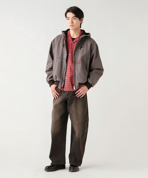 BEAMS HEART(ビームスハート)の「ブラスト カーブワイド バギーデニム(デニムパンツ・メンズ・インディゴブルー/ブラック・SMALL/MEDIUM/LARGE)」の4枚目の写真