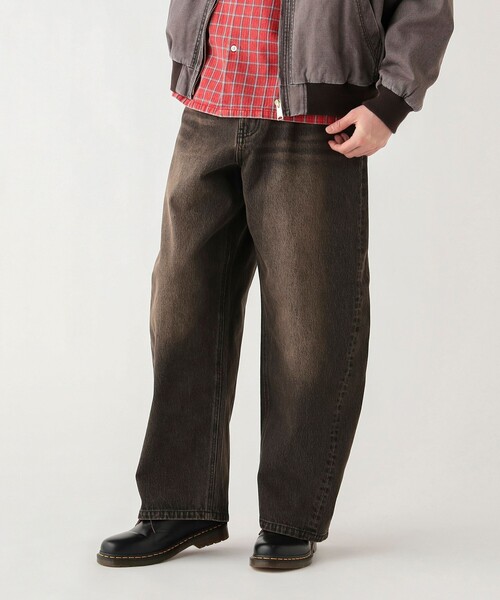 BEAMS HEART(ビームスハート)の「ブラスト カーブワイド バギーデニム(デニムパンツ・メンズ・インディゴブルー/ブラック・SMALL/MEDIUM/LARGE)」の5枚目の写真