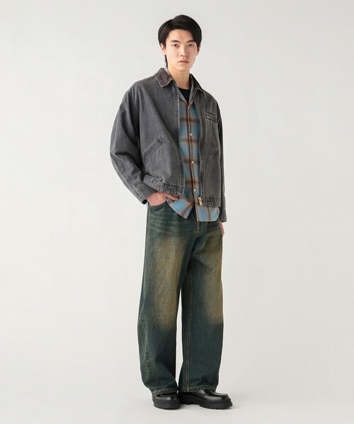 BEAMS HEART(ビームスハート)の「ブラスト カーブワイド バギーデニム(デニムパンツ・メンズ・インディゴブルー/ブラック・SMALL/MEDIUM/LARGE)」の6枚目の写真