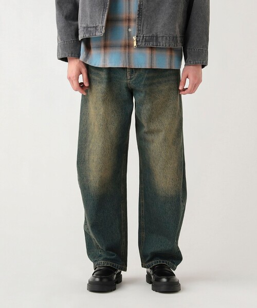 BEAMS HEART(ビームスハート)の「ブラスト カーブワイド バギーデニム(デニムパンツ・メンズ・インディゴブルー/ブラック・SMALL/MEDIUM/LARGE)」の8枚目の写真