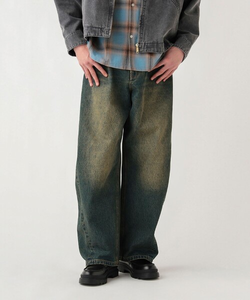 BEAMS HEART(ビームスハート)の「ブラスト カーブワイド バギーデニム(デニムパンツ・メンズ・インディゴブルー/ブラック・SMALL/MEDIUM/LARGE)」の9枚目の写真