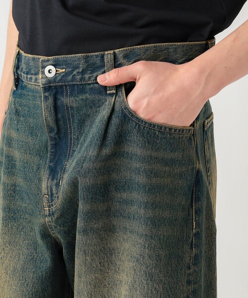 BEAMS HEART(ビームスハート)の「ブラスト カーブワイド バギーデニム(デニムパンツ・メンズ・インディゴブルー/ブラック・SMALL/MEDIUM/LARGE)」の13枚目の写真