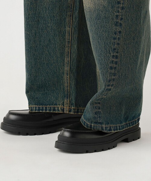 BEAMS HEART(ビームスハート)の「ブラスト カーブワイド バギーデニム(デニムパンツ・メンズ・インディゴブルー/ブラック・SMALL/MEDIUM/LARGE)」の14枚目の写真