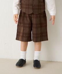 riziere | チェックセンターシームハーフパンツ(スーツパンツ)