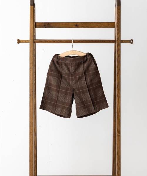 riziere(リジェール)の「チェックセンターシームハーフパンツ(スーツパンツ・キッズ・ブラウン・120/110/100/90/160/150/140/130)」の10枚目の写真