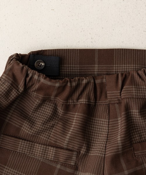 riziere(リジェール)の「チェックセンターシームハーフパンツ(スーツパンツ・キッズ・ブラウン・120/110/100/90/160/150/140/130)」の4枚目の写真