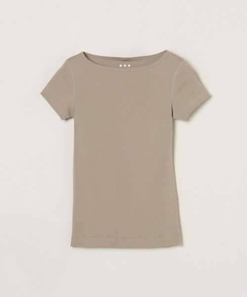 three dots(スリードッツ)の「ジンジャー(Tシャツ/カットソー・レディース・ベージュ系その他/ライム/グレー系その他/オフホワイト・MEDIUM/SMALL)」の2枚目の写真