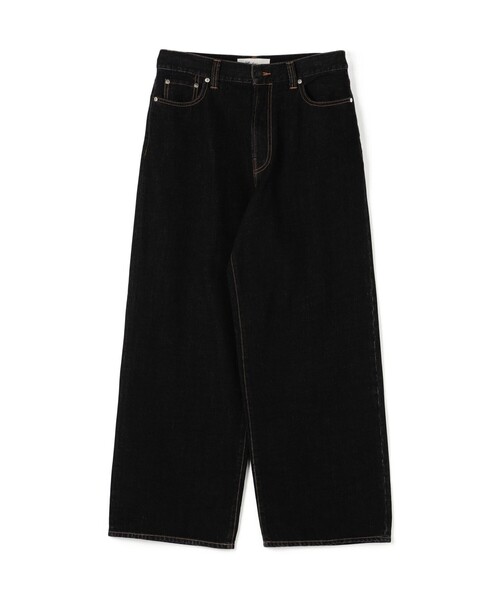 EDITION(エディション)の「ブラックデニム バギーパンツ(デニムパンツ・メンズ・ブラック/チャコールグレー・L/S/M)」の1枚目の写真