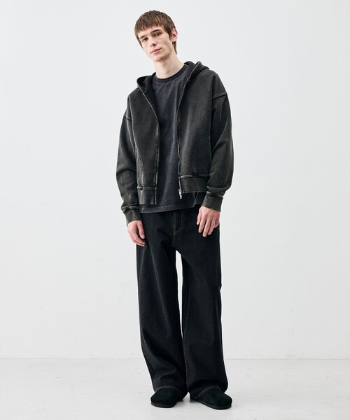 EDITION(エディション)の「ブラックデニム バギーパンツ(デニムパンツ・メンズ・ブラック/チャコールグレー・L/S/M)」の3枚目の写真