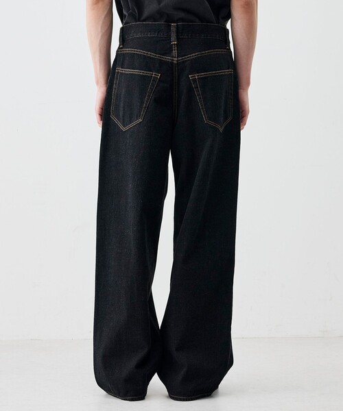 EDITION(エディション)の「ブラックデニム バギーパンツ(デニムパンツ・メンズ・ブラック/チャコールグレー・L/S/M)」の6枚目の写真