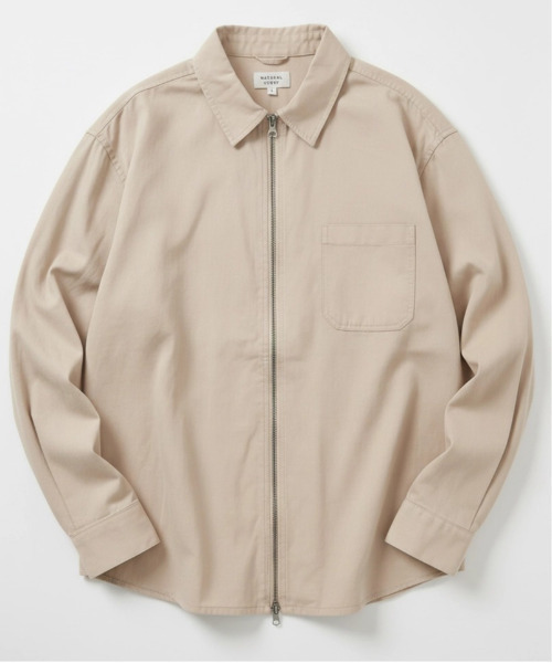 SILVER BULLET（シルバーバレット）の「『NATURAL STORY/ナチュラルストーリー』オーバーZIPシャツ（シャツ/ブラウス・メンズ・チャコール/アイボリー・LL/M/L）」の2枚目の写真