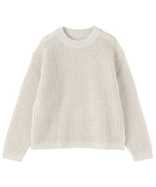 MUJI Labo（ムジラボ）の「〔MUJI Labo〕紳士　強撚コットンローゲージ長袖セーター（ニット/セーター・メンズ・サンドベージュ/ブラック/ネイビー・L/XL/M）」の5枚目の写真