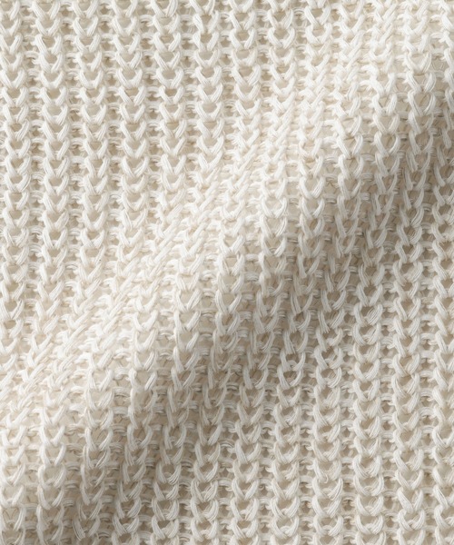 MUJI Labo（ムジラボ）の「〔MUJI Labo〕紳士　強撚コットンローゲージ長袖セーター（ニット/セーター・メンズ・サンドベージュ/ブラック/ネイビー・L/XL/M）」の6枚目の写真