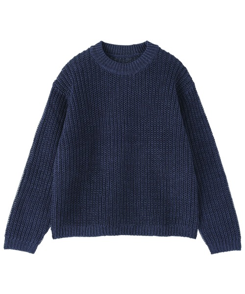 MUJI Labo（ムジラボ）の「〔MUJI Labo〕紳士　強撚コットンローゲージ長袖セーター（ニット/セーター・メンズ・サンドベージュ/ブラック/ネイビー・L/XL/M）」の8枚目の写真