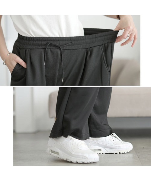 GOLDJAPAN(ゴールドジャパン)の「スウェットバレルレッグパンツ【大きいサイズ対応】(スウェットパンツ・レディース・グレー/ブラック・LL/3L/4L/5L)」の15枚目の写真