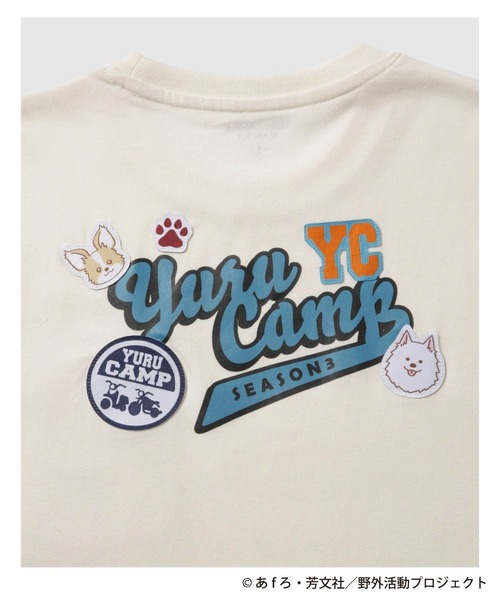 Mac-House（マックハウス）の「【ゆるキャン△ SEASON3】 ちくわ ワッペン バックプリント ポケット Tシャツ（Tシャツ/カットソー・メンズ・ホワイト・M/L/XL）」の7枚目の写真